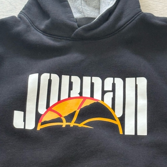 Jordan Black and Gray Men's Hoodie - Picture 5 of 10
